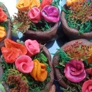 canastas de florecitas