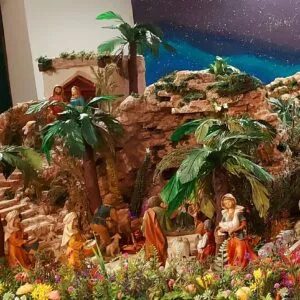 Pesebre con Casita en la Montaña XL